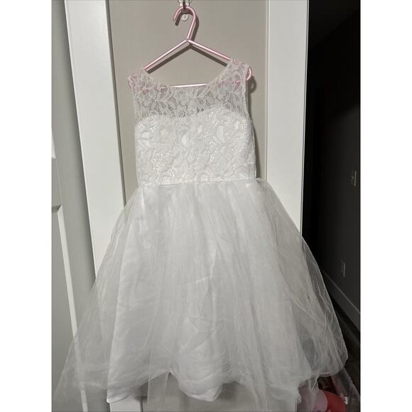 Gorgeous Full Length Flower‎ Girl Dress Lace And Tulle - Picture 1 of 9